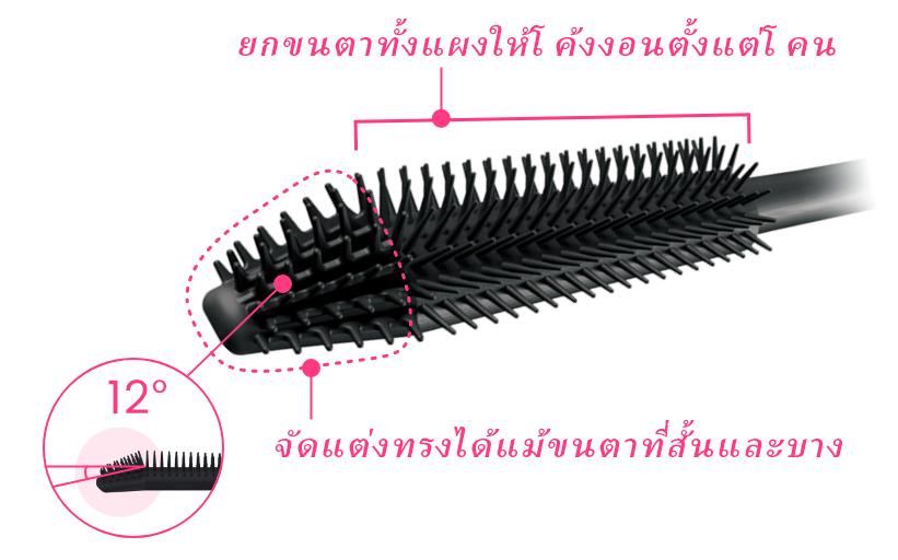ดีไซน์พิเศษ: หัวแปรงช่วยยกขนตา